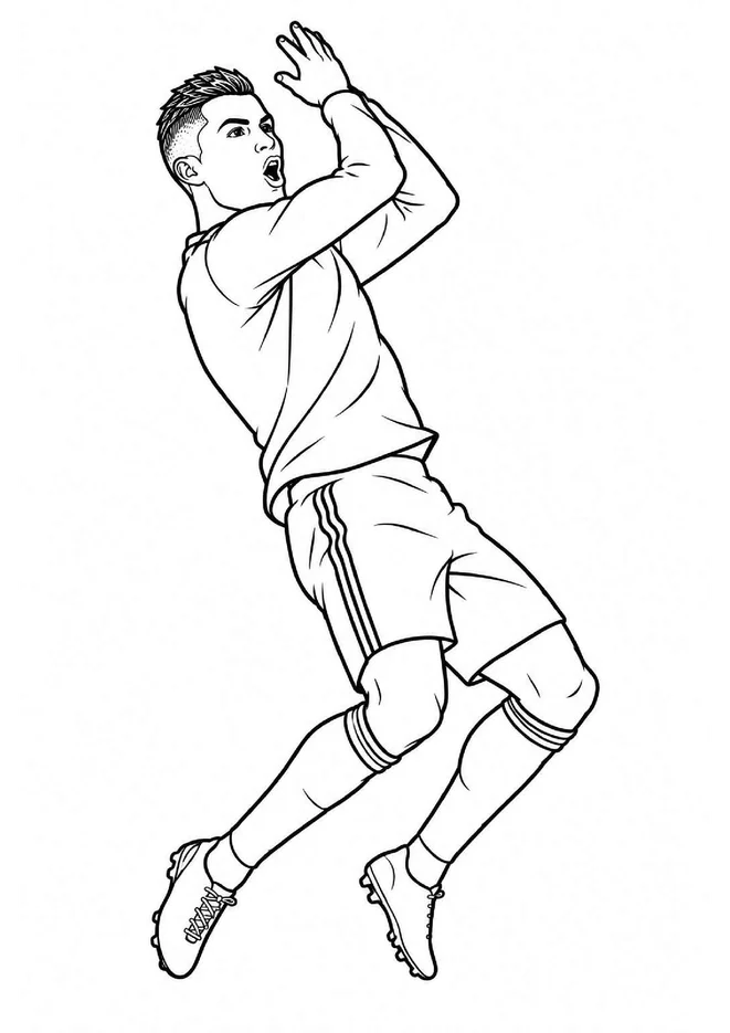 Desenhos do Cristiano Ronaldo para Imprimir e Colorir para imprimir e colorir - imagem 9
